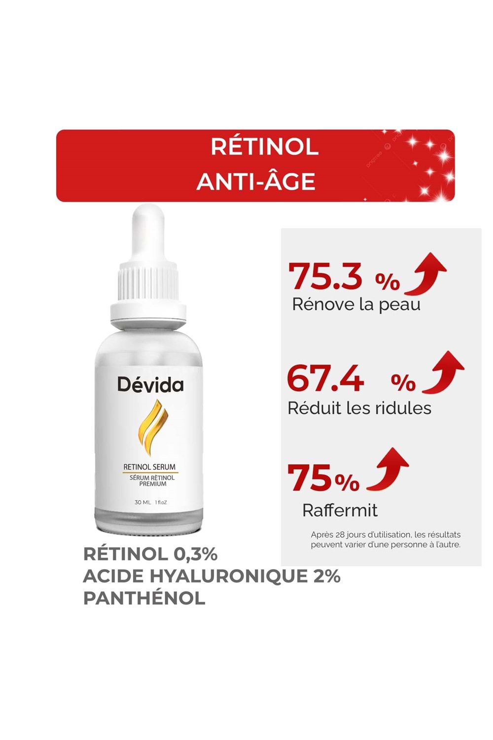 Sérum Premium Au Rétinol, Anti-Rides & Anti-Âge, Illuminateur – Xella Series A220