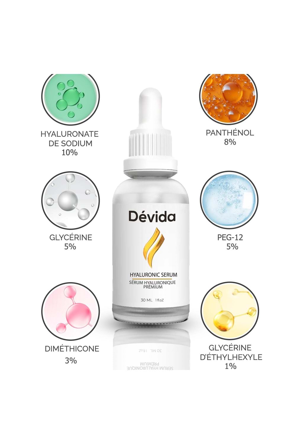 Dévida Moisturizing Brightening Hyaluronique Premium Serum