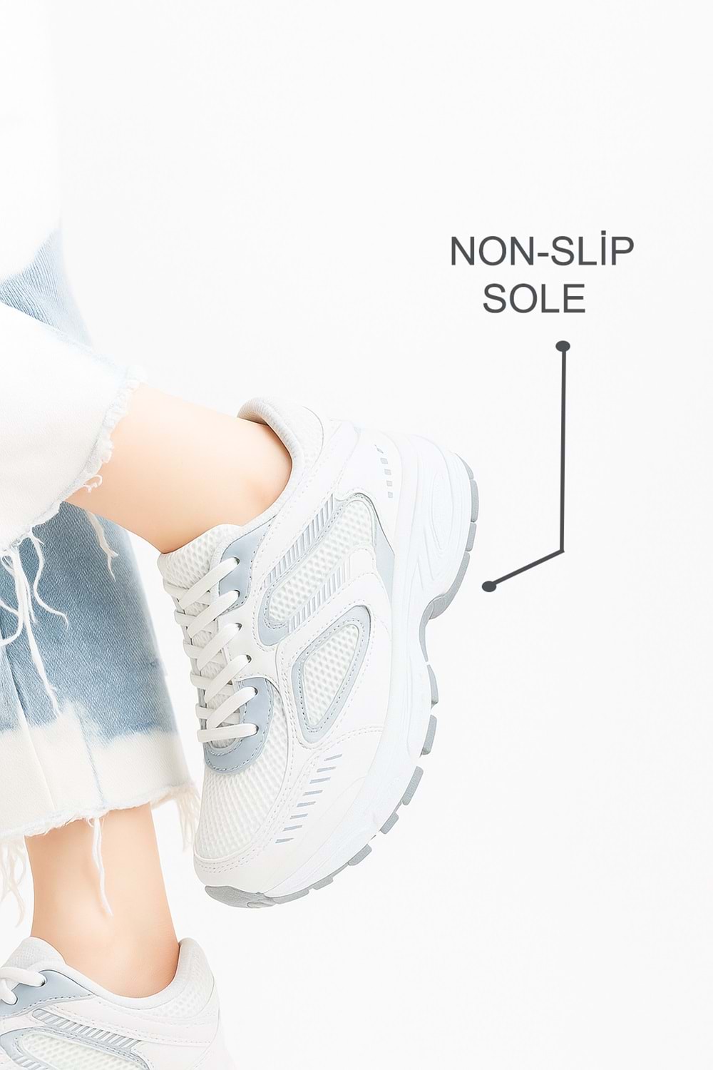 Chaussures de sport blanches pour femmes, confortables et décontractées, avec semelle à air antidéra