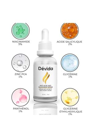 Sérum Anti-Acné, Anti-Points Noirs, Purifiant – Elixir Series A260