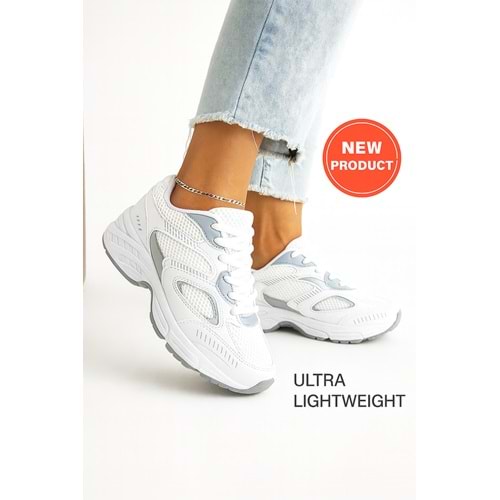 Chaussures de sport blanches pour femmes, confortables et décontractées, avec semelle à air antidéra